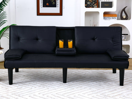 Sofa Bed With Foldable Design And Cup Holder