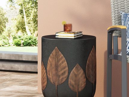 Outdoor Lightweight Concrete Side Table - Copper