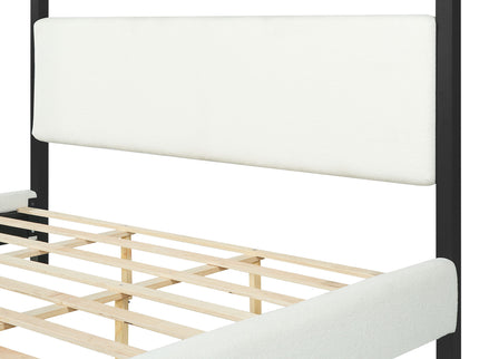 Modern Canopy Bed With Upholstery