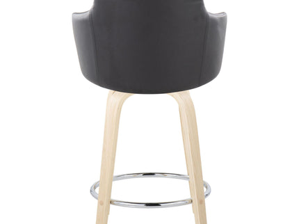 Boyne - Contemporary Fixed Height Counter Stool & Swivel With Round Footrest (Set of 2)