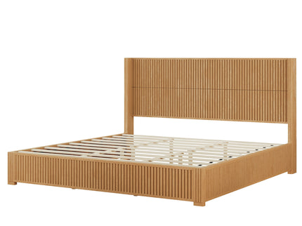 Platform Bed Frame With Headboard, Floor Standing Design