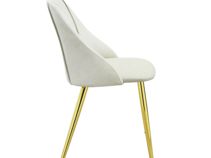 Gaines - Synthetic Leather Side Chair (Set of 2) - White