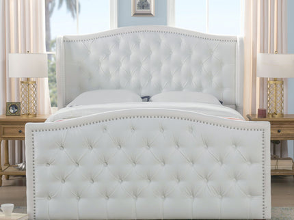 Marcella - Upholstered Shelter Headboard Bed Set