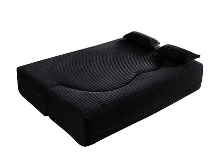 Floor Convertible Sleeper Sofa Bed With 2 Pillows