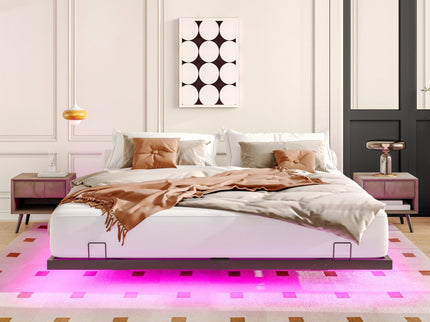 Floating Bed Frames With LED Lights
