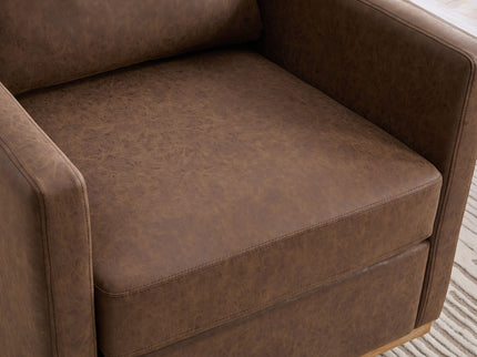 Modern Upholstered Square Swivel Accent Chair With 360 Degree Rotation