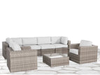 Gray / 4 Pc. 4 Seater Sectional, 2 Chairs, Table
