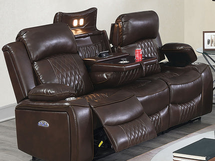Power Motion Living Room Set With USB Port, Adjustable Headrest, Cup Holder