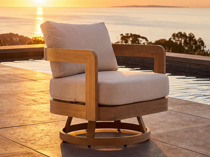 Swivel Chair For Patio - Oak