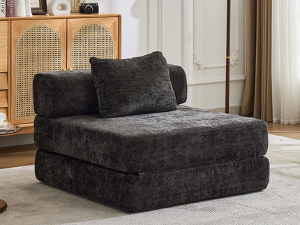 Convertible Floor Sofa Bed With Fixed Shape Frame For Living Room