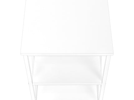 3 Tier Accent Table, Side Marble Look Contemporary & Modern