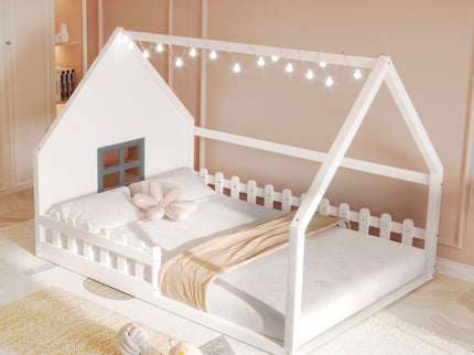 House Bed With Window And Fence