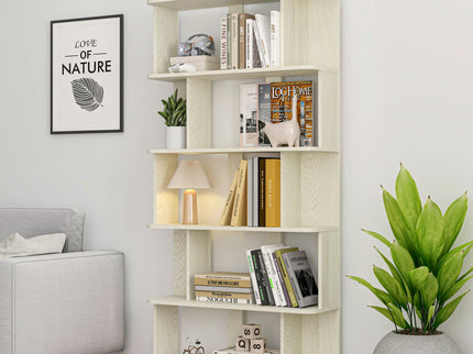 Modern 5 Tier Open Storage Bookcase