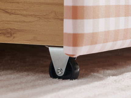 Gingham Daybed & USB Charging Port, Wave Shaped Design