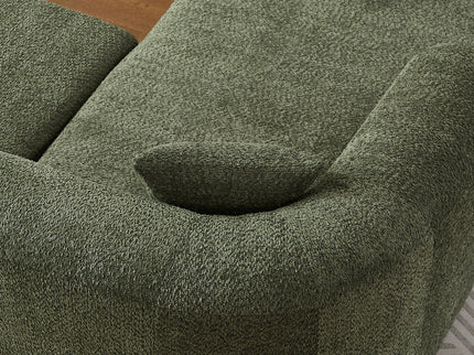 L - Shape Boneless Cloud Couch With 2 Throw Pillows For Living Room