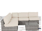 Dark Gray / 2 Pc. 5 Seater Sectional, Table