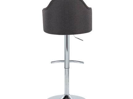 Ahoy - Contemporary Adjustable Barstool With Swivel With Rounded T Footrest (Set of 2)