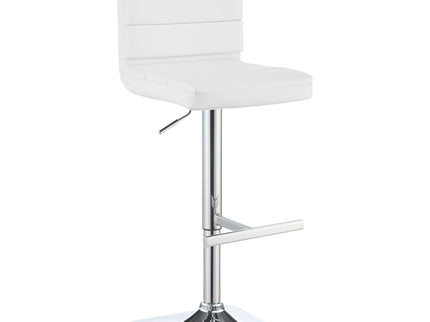 Fresco - Upholstered Adjustable Bar Stool (Set of 2) - White