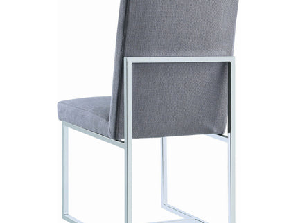Upholstered Dining Chair Set With Base (Set of 2) - Gray