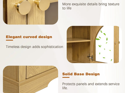 Modern Sideboard Cabinet With 1 Drawer And 2 Arched Doors