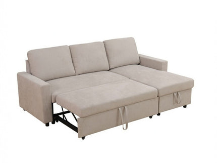 L - Shaped Convertible Sofa Bed With Storage Chaise