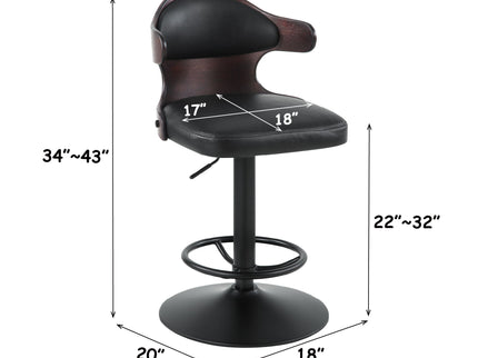 Saby - Adjustable Stool With Swivel - Charcoal
