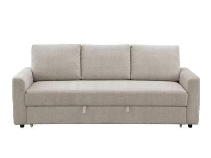 Leira - Linen Pull Out Sleeper Sofa - Beige