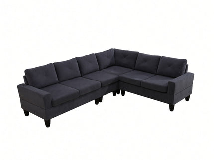 Modular L - Shaped Sectional Sofa 6 Seater 4 Piece Couch With Chaise
