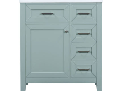 Modern Bathroom Vanity With Sink Combo, 3 Drawers, Undermount Drop-In Sink