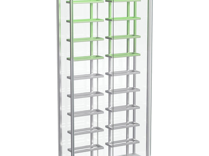 Wine Storage LED Curio Cabinet - Chrome