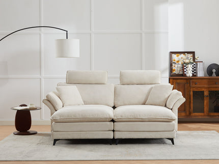 Modern Deep Seat Sectional Sofa With Ottoman