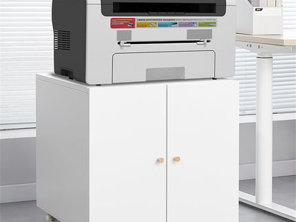 Office Furniture Copier Cabinet 2 Door Steel Copier Stand Mobile Pedestal File Printer Stand