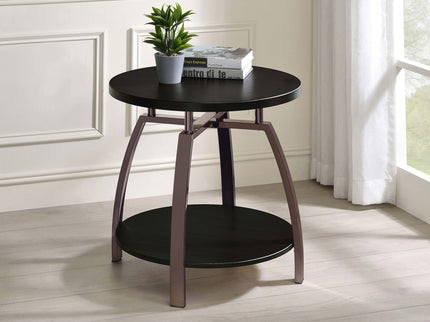End Table With Center Shelf - Dark Gray