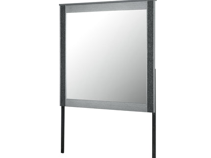 Lorenzo - Large Scale Mirror With Sleek Frame And Glittered Detailing - Silver
