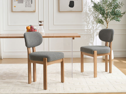 Dining Chairs With Ergonomic Backrest And Adjustable Feet (Set of 2)