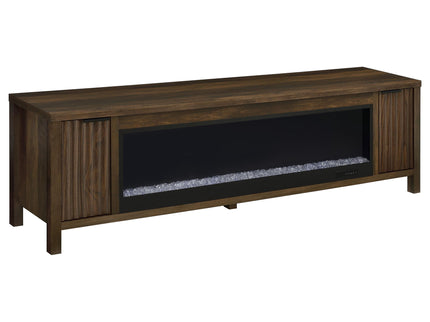 Alamitos - Electric Fireplace TV Stand With Flame Visualizer - Pine Wood