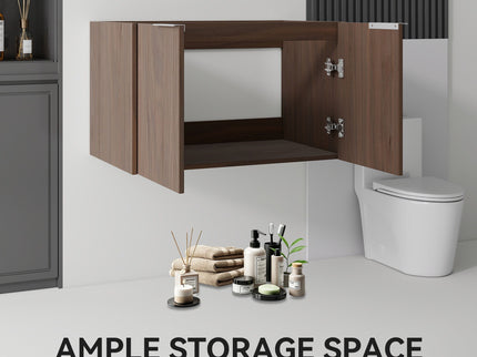 Floating Bathroom Vanity Cabinet With Soft Close Double Doors, Spacious Interior Storage, Wall Mounted, Cabinet Only