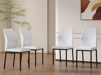 Ergonomic Simple Chair With Metal Leg