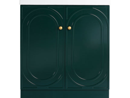 Contemporary Freestanding Bathroom Vanity With Resin Sink & Soft-Close Cabinet Doors