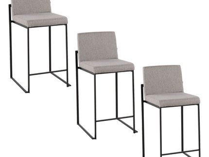 Fuji - Contemporary Modern Elegance, High Back Counter Stool