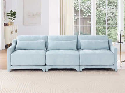 Elegant Sofa With Ergonomic Design And Lumbar Pillows