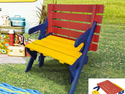 Kids Multi-Functional Arm Chair, Table With 2 Benches All-In-One Set
