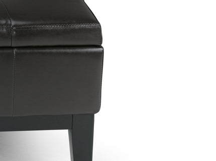 Dover - Square Coffee Table Storage Ottoman - Tanners Brown