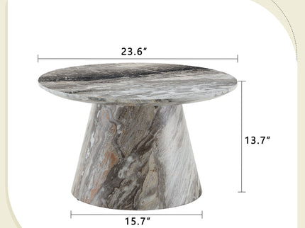 Circular Coffee Table With Adjustable Feet