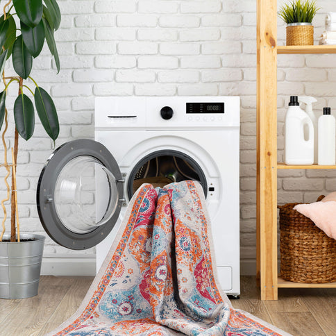 Maval - 8' X 10' Washable Area Rug - Cream