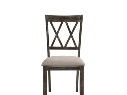Claudia II - Weathered 7 Pieces Dining Room Set - Gray