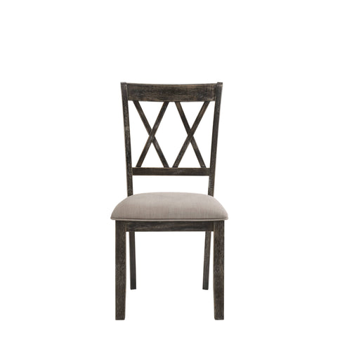 Claudia II - Weathered 7 Pieces Dining Room Set - Gray