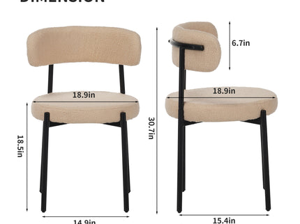 Medieval - Curved Back Kitchen Dining Chairs (Set of 4) - Beige