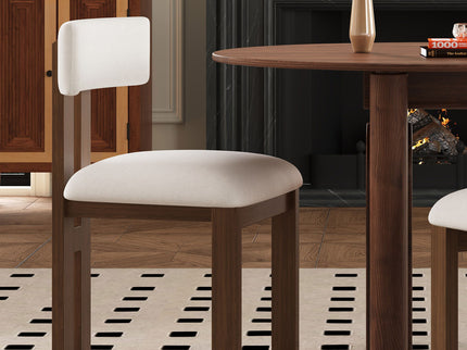 7 Piece Dining Set With Upholstered Armless Chairs And Table