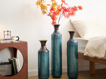 Modern Droplet Shaped Floor Vase Set, 3 Piece Home Decor